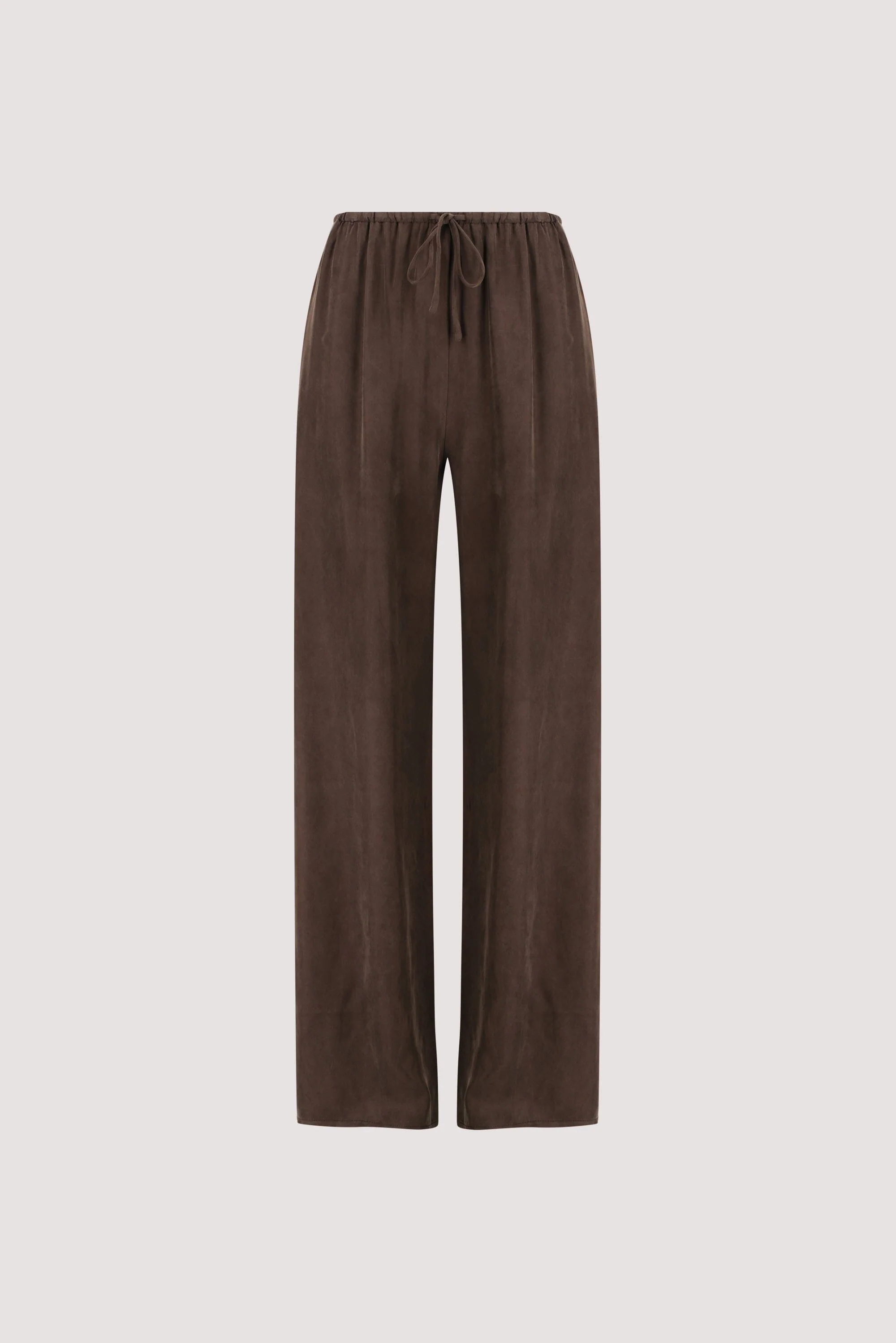ADDIE BITTER CHOC CUPRO DRAWSTRING PANT - Image 8