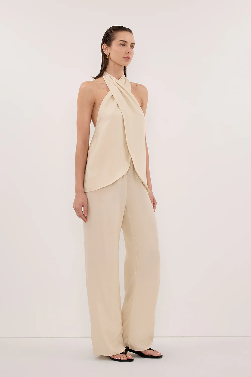 ADDIE STRAW CUPRO DRAWSTRING PANT - Image 4