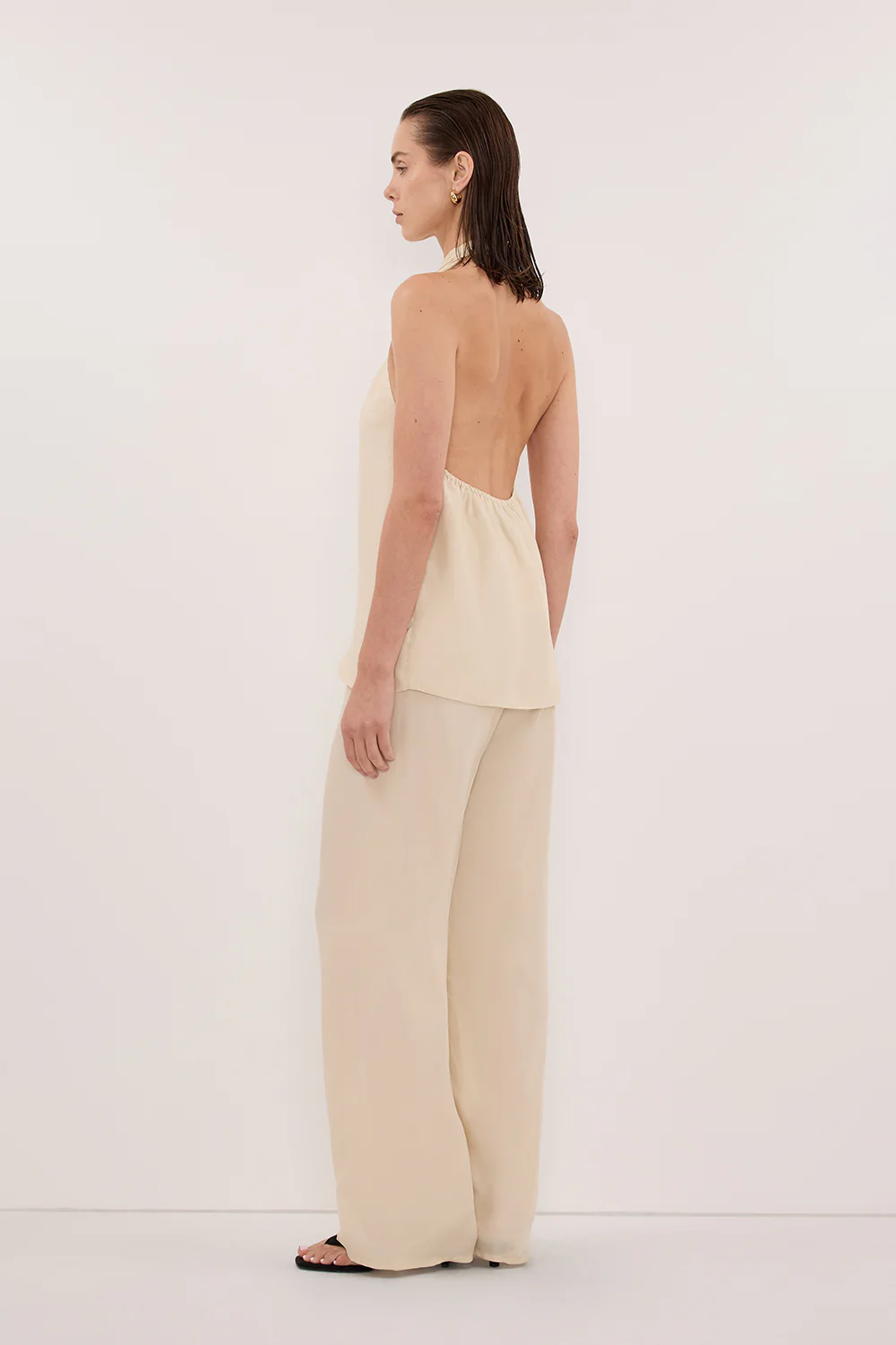 ADDIE STRAW CUPRO HALTER TOP - Image 4