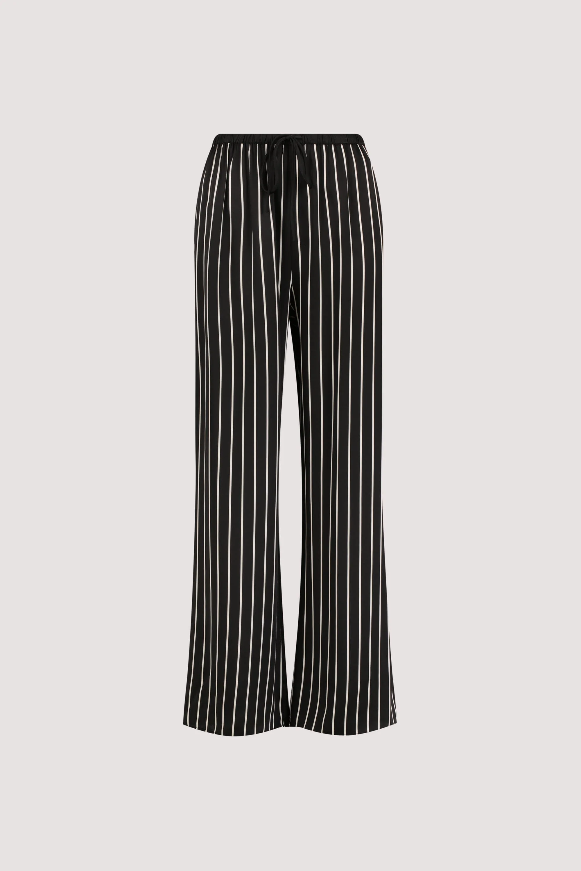 ADRIENNE BLACK STRIPE SILK PANT - Image 9
