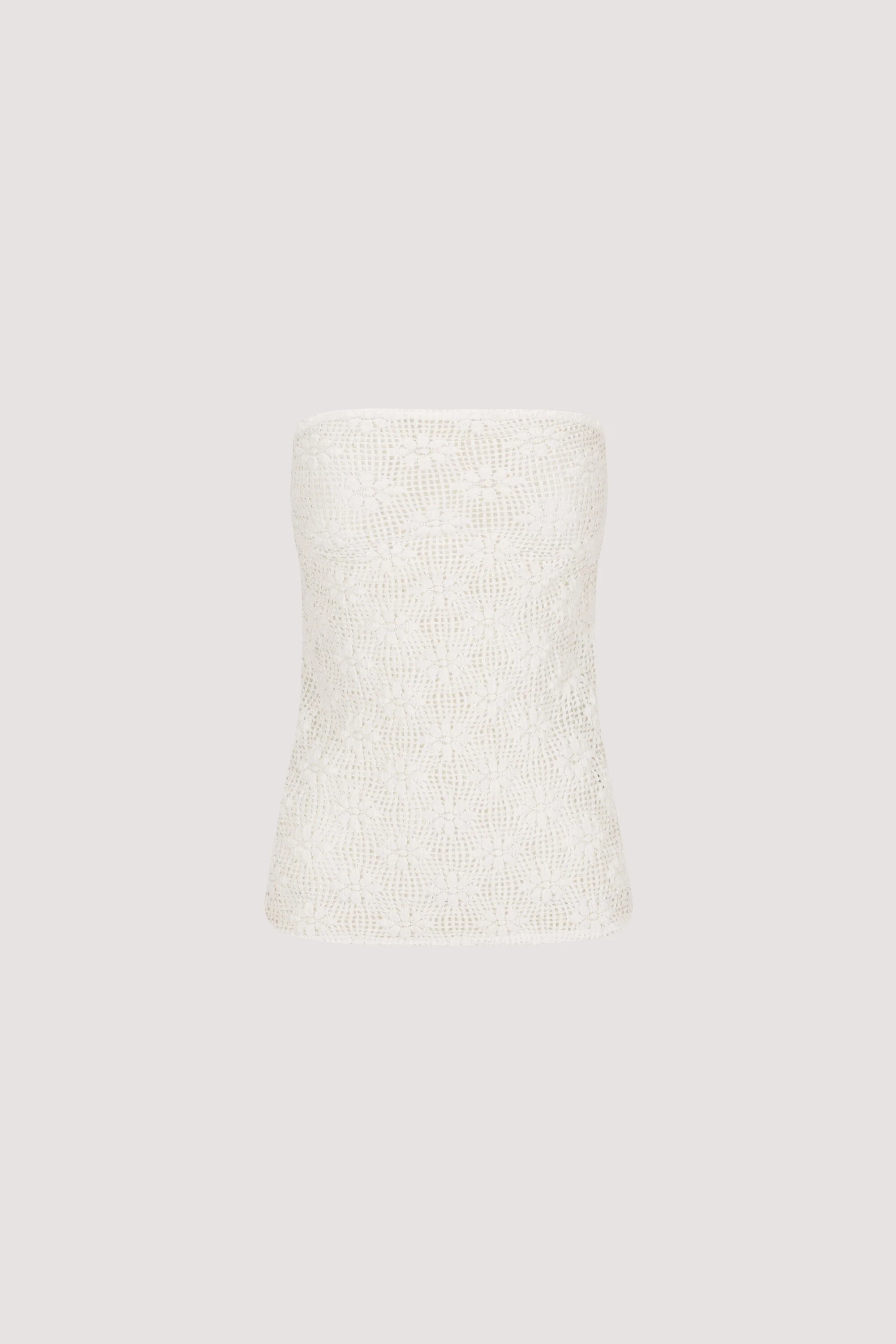 AGNES WHITE CROCHET BANDEAU TOP - Image 9