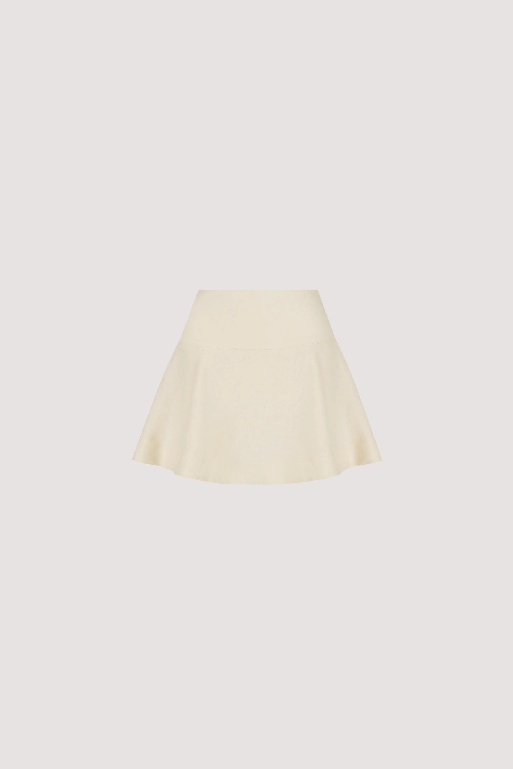 ALEA STRAW LINEN FLOUNCE MINI SKIRT - Image 6