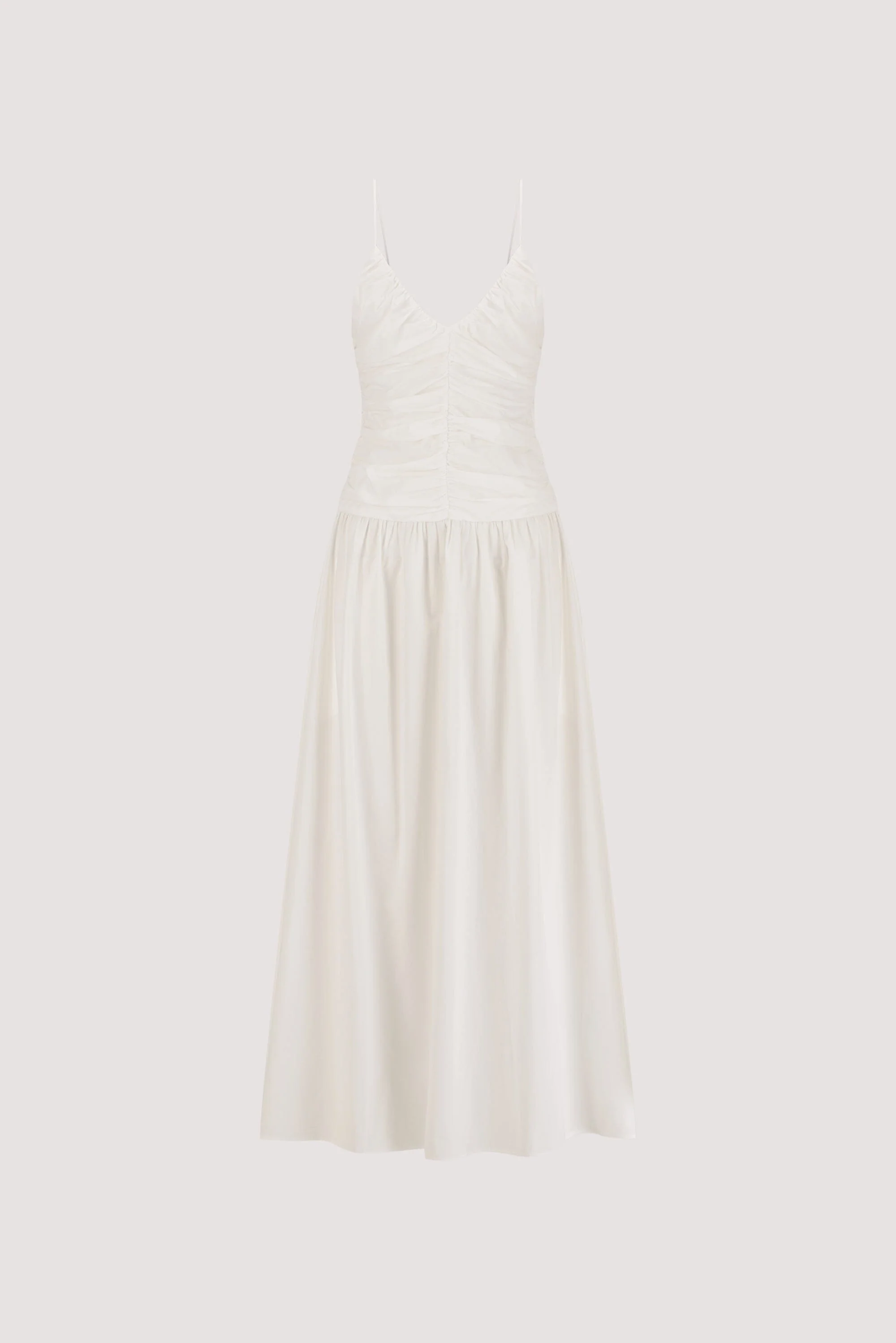 ALEXIA WHITE COTTON MIDI DRESS - Image 7