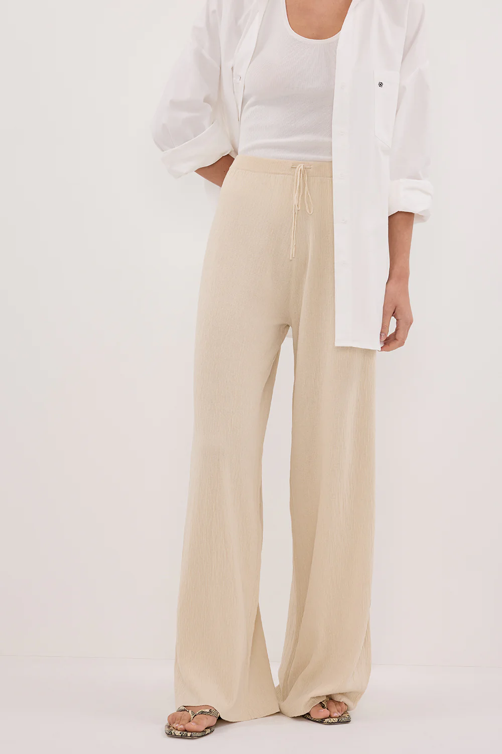 ALIAS NATURAL TEXTURED KNIT PANT - Image 2