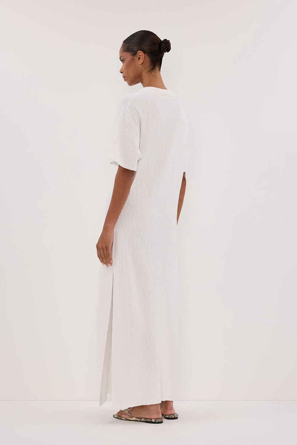 ALIAS WHITE POLO KNIT MIDI DRESS - Image 3