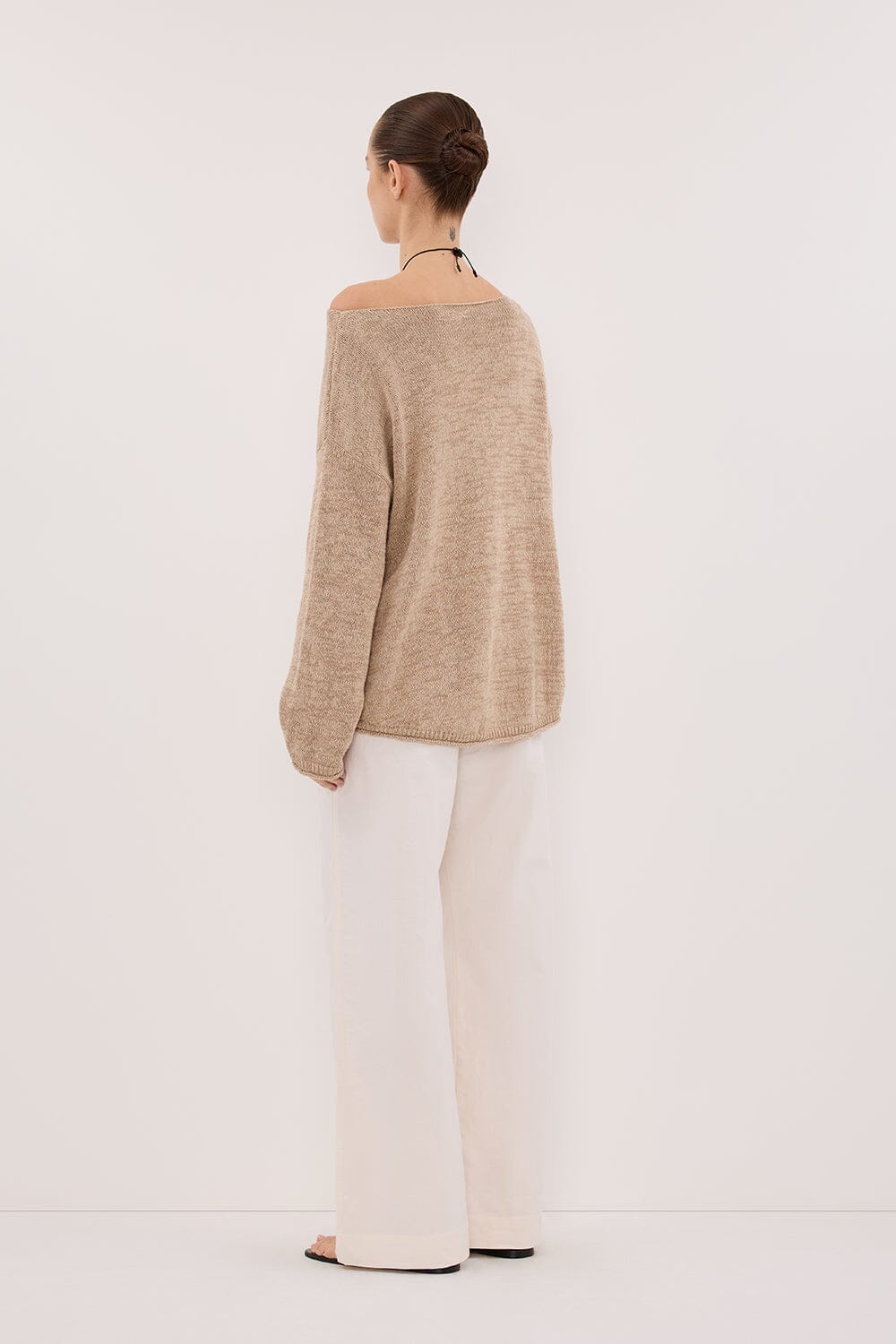 ALIZA NATURAL LONG SLEEVE KNIT JUMPER - Image 4