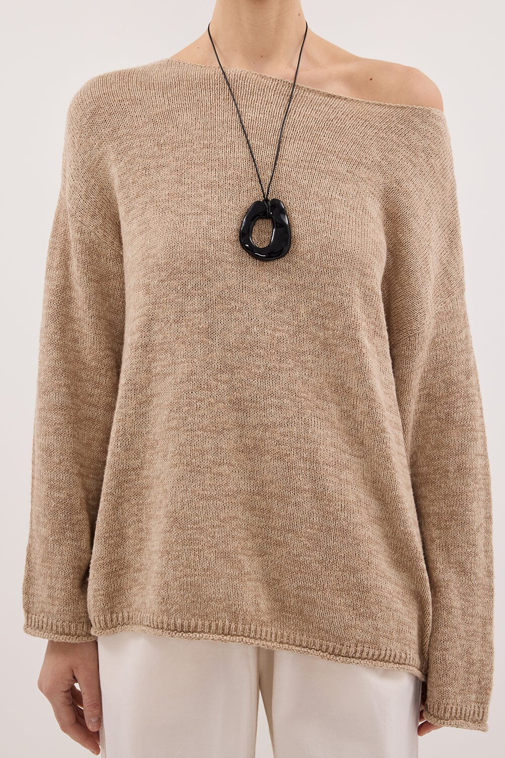 ALIZA NATURAL LONG SLEEVE KNIT JUMPER - Image 6