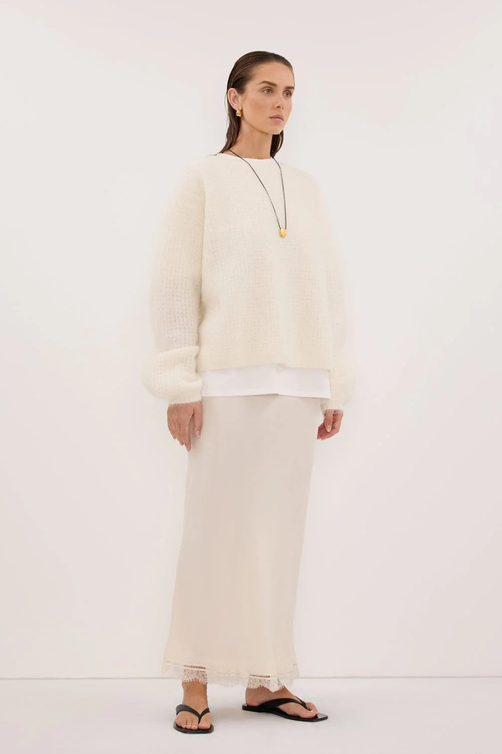 ALYSSA IVORY CREW NECK JUMPER - Image 3