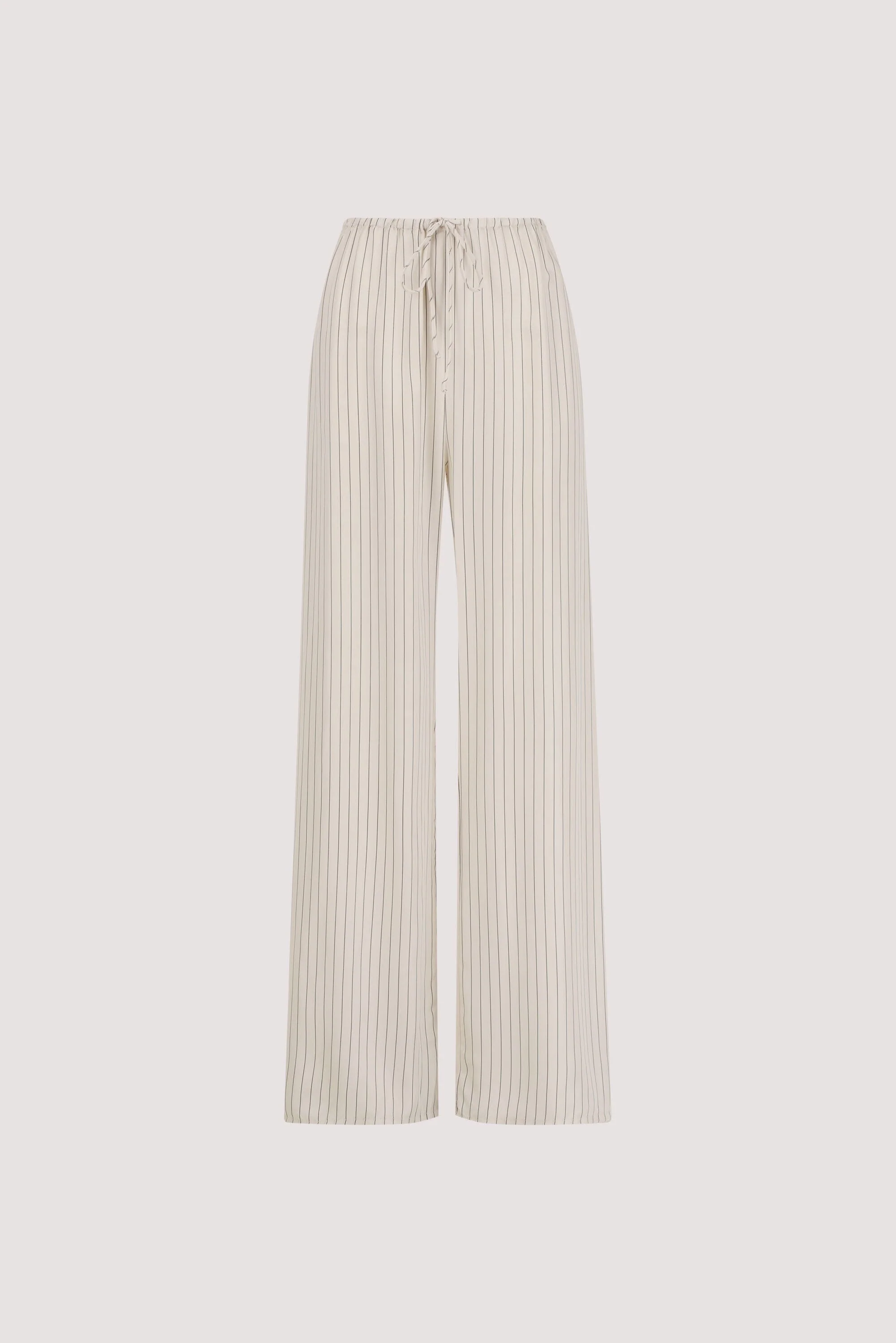 AMARA CREAM STRIPE CUPRO PANT - Image 8