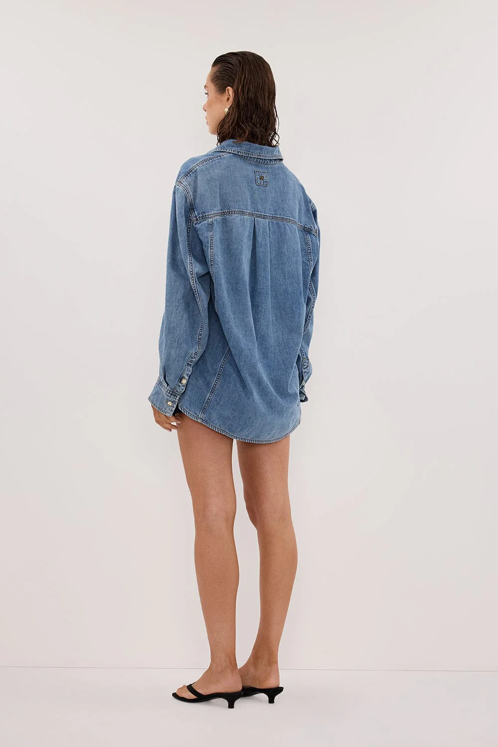 AMARA LIGHT BLUE DENIM SHIRT - Image 4
