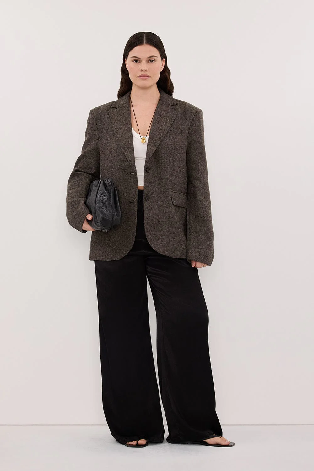 AMELIA MOCHA TEXTURED BLAZER - Image 6