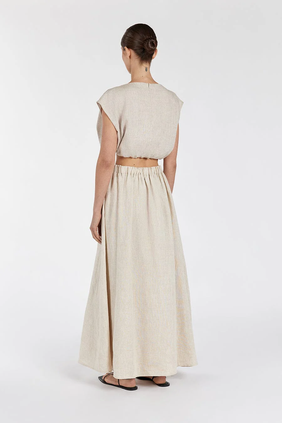 AMY NATURAL LINEN BUBBLE TOP - Image 4