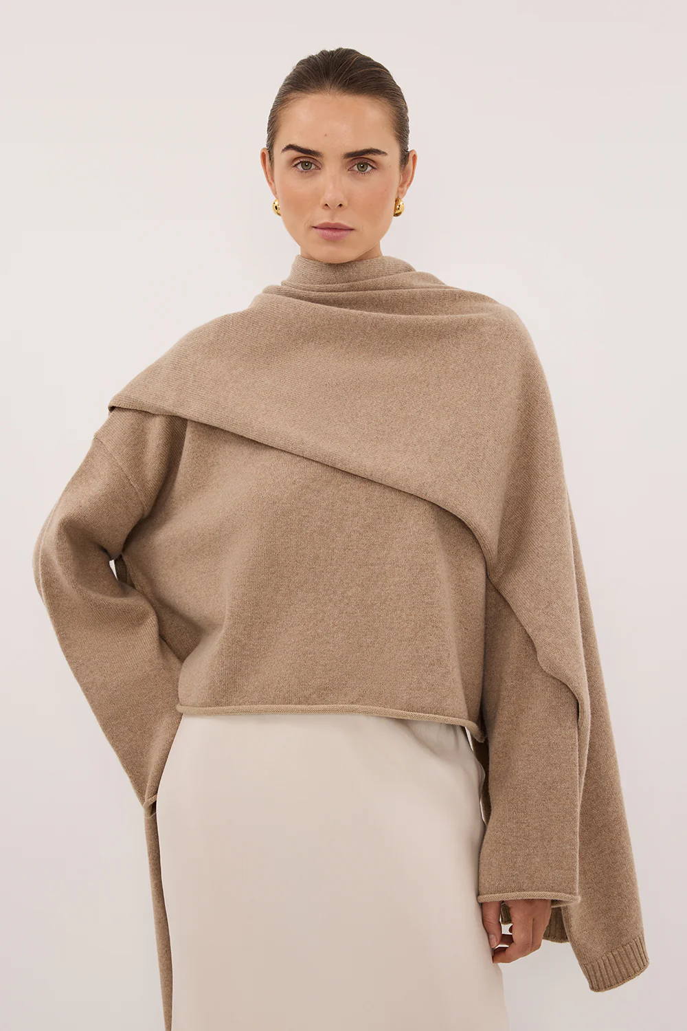 ANDIE OAT SCARF KNIT SWEATER - Image 3