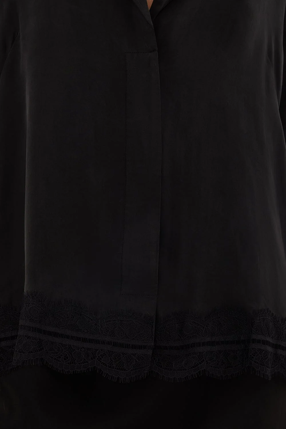 ANDREA BLACK CUPRO LACE SHIRT - Image 5