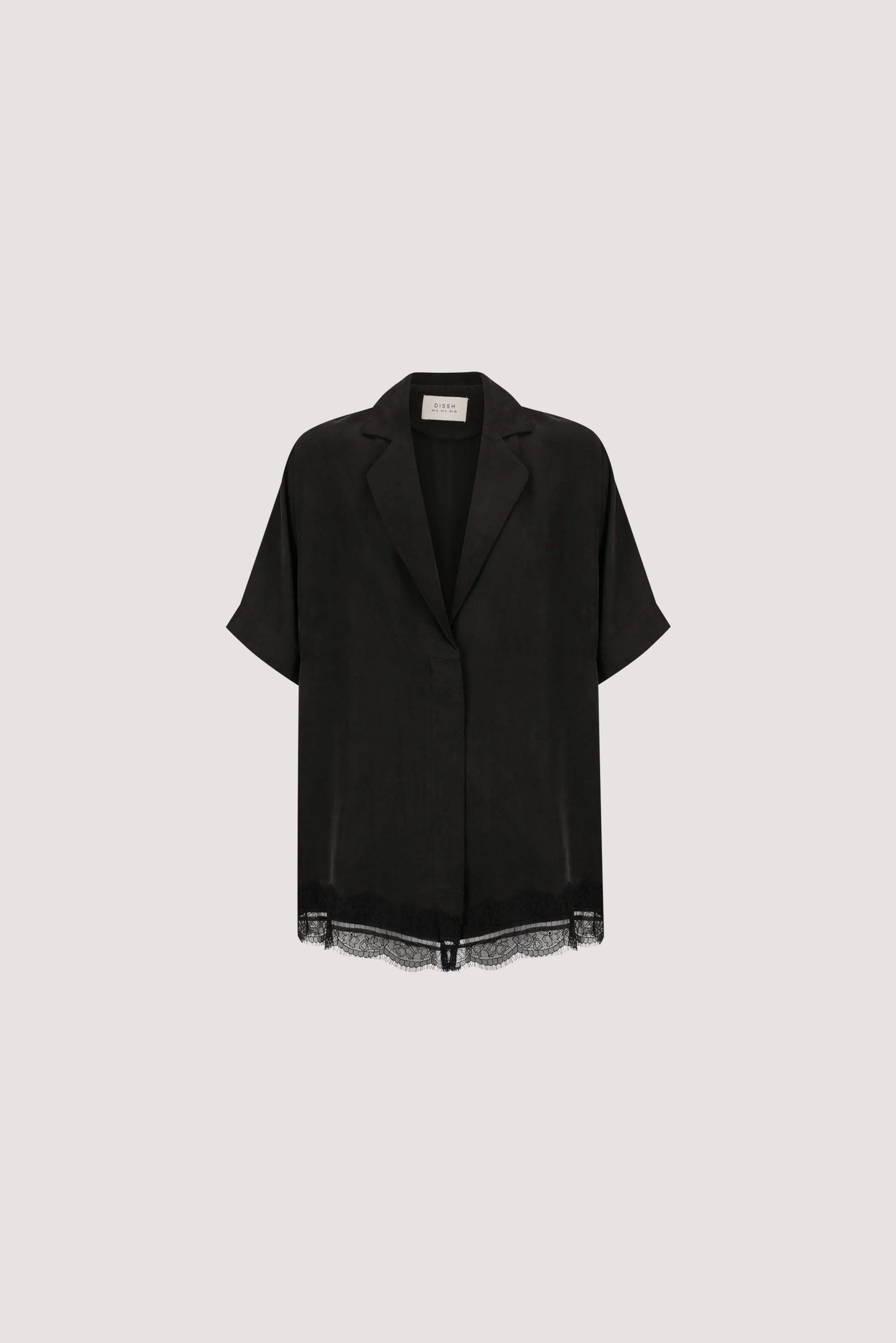 ANDREA BLACK CUPRO LACE SHIRT - Image 6