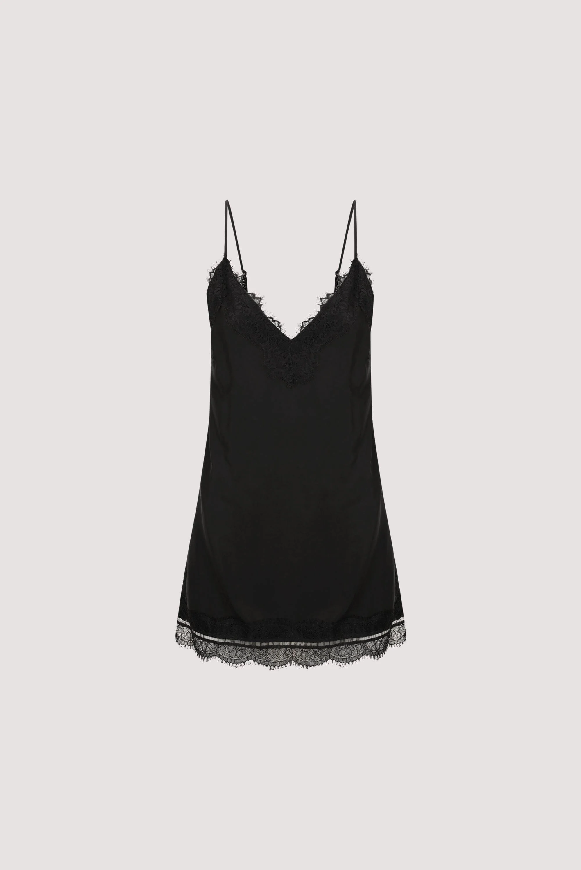 ANDREA BLACK SLEEVELESS LACE CAMI TOP - Image 9