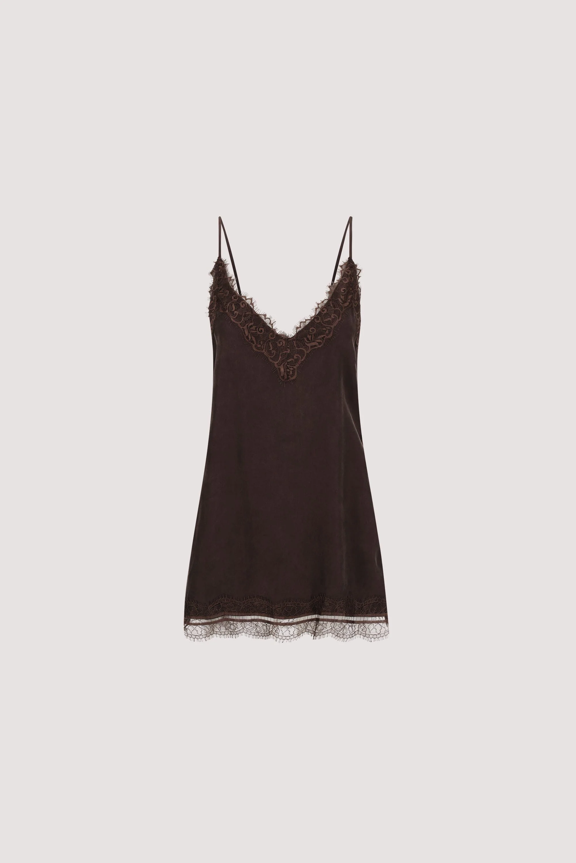 ANDREA PLUM CHOC SLEEVELESS LACE CAMI TOP - Image 8