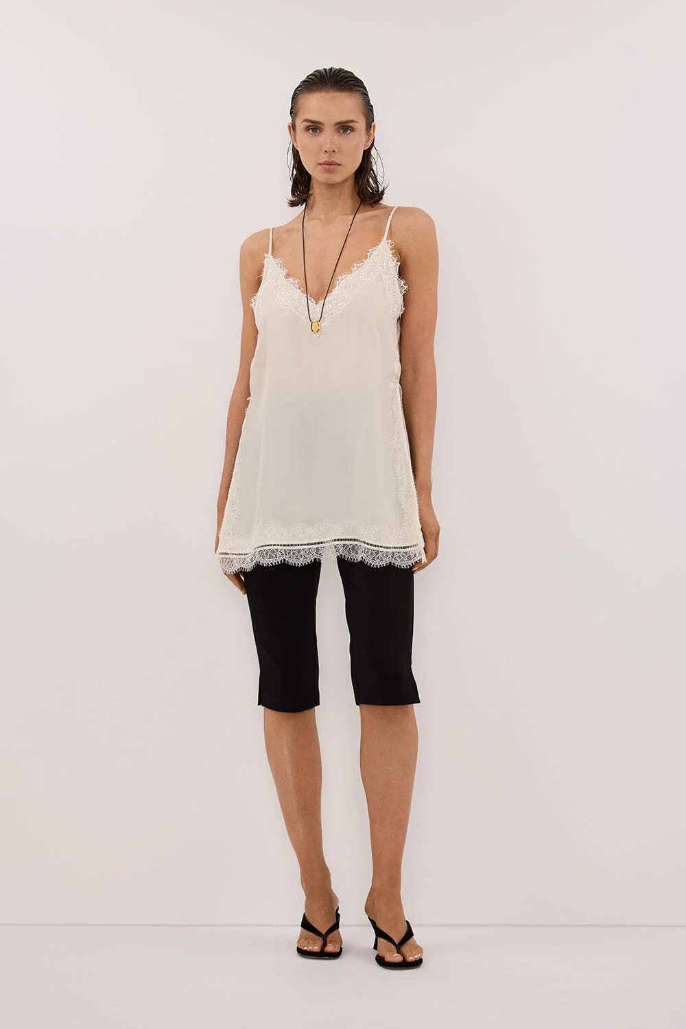 ANDREA SANDSTONE SLEEVELESS LACE CAMI TOP - Image 7