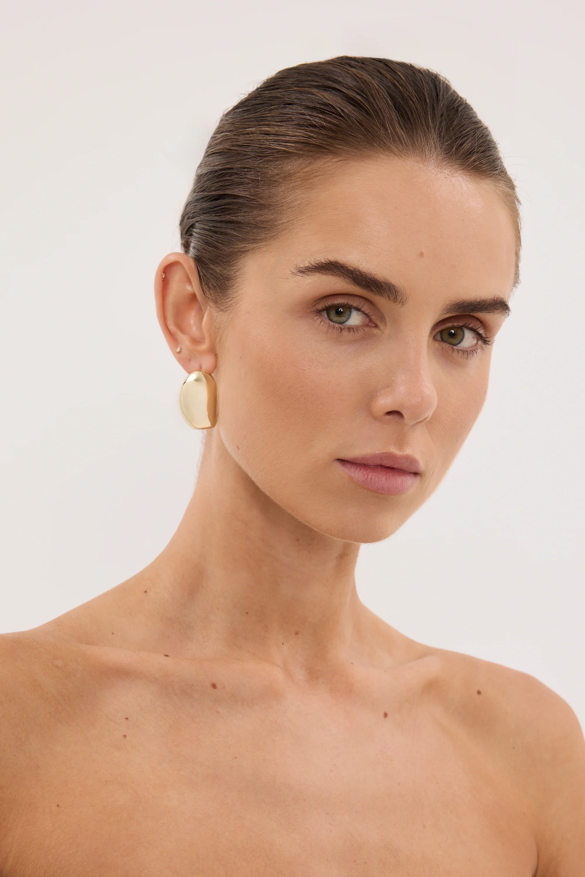 ANNA ROSSI PRISM EARRING LIGHT GOLD - Image 2