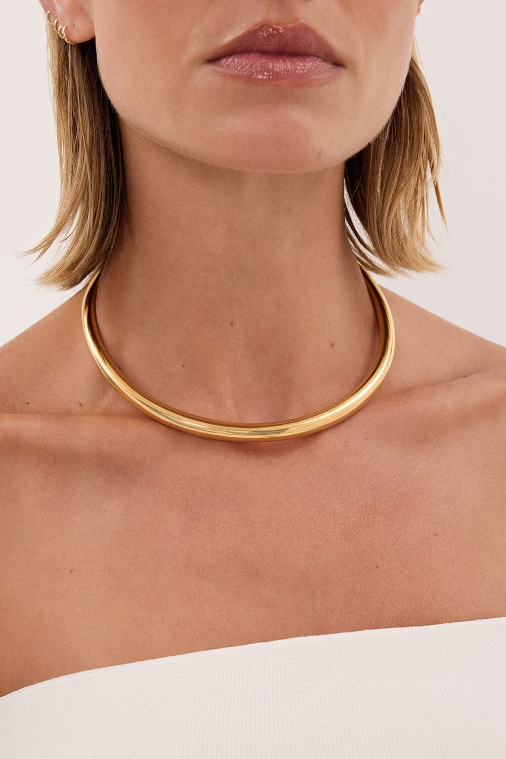 ANNA ROSSI SLIDE ON NECKLACE GOLD - Image 4
