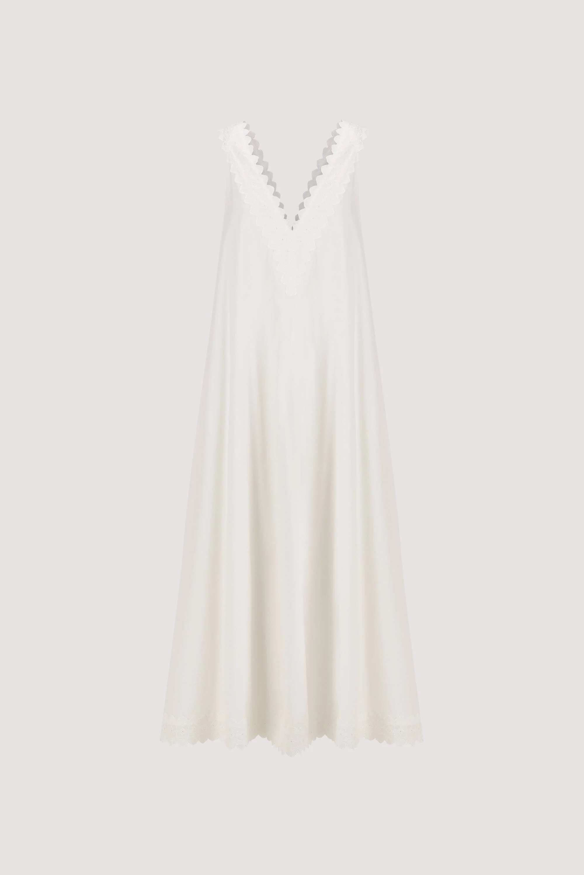 ANNABEL WHITE SLEEVELESS V NECK MIDI DRESS - Image 7