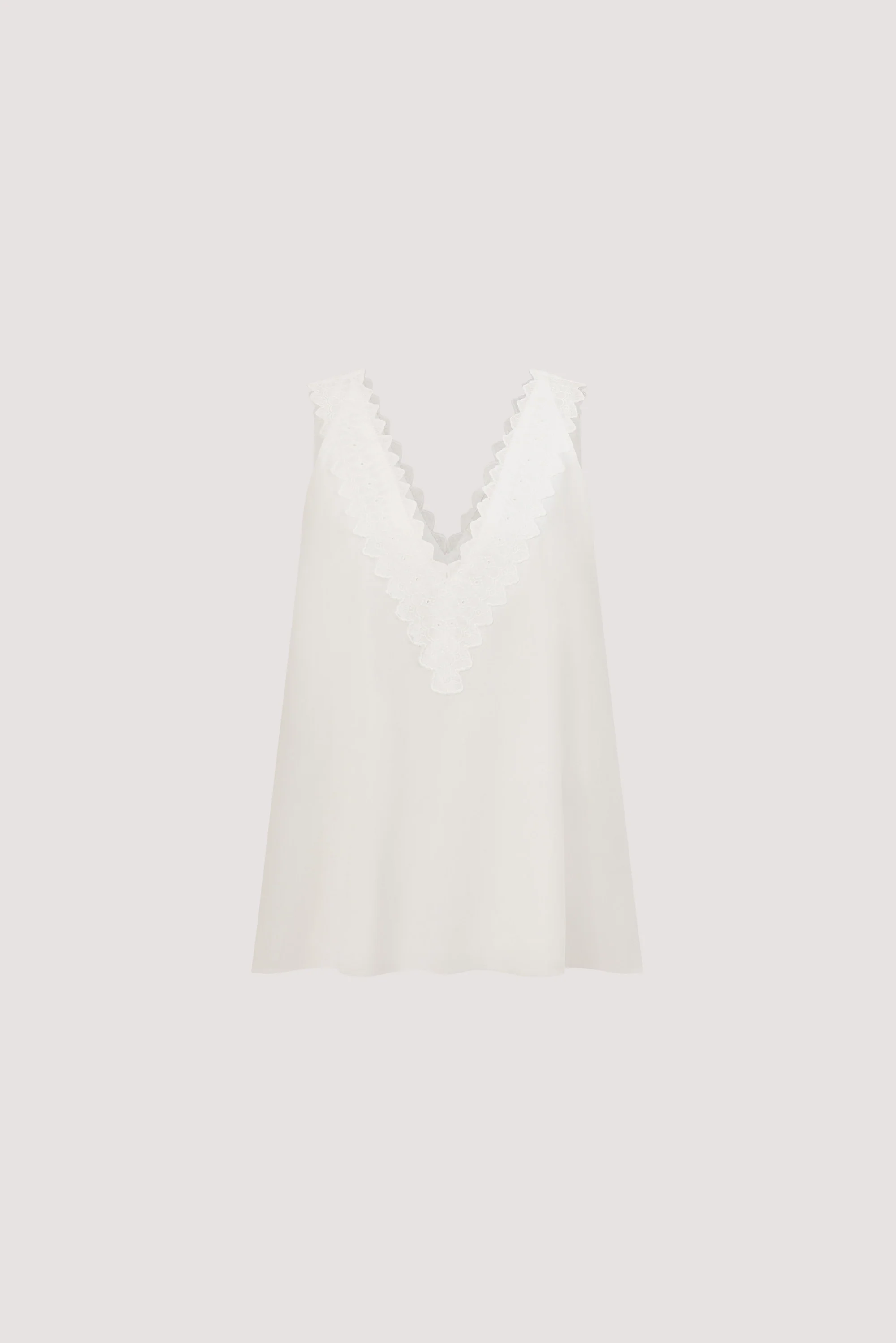 ANNABEL WHITE V NECK TOP - Image 8