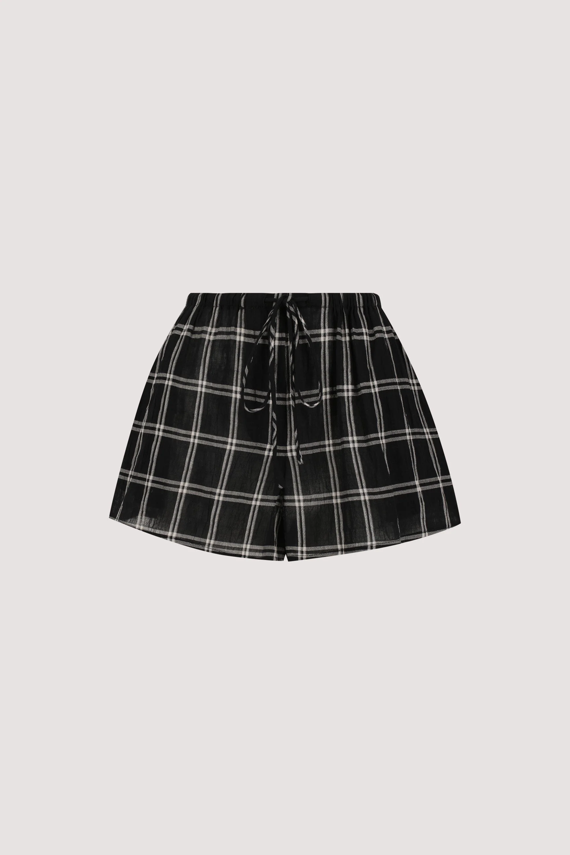 ANNALISE BLACK CHECK MICRO SHORT - Image 7