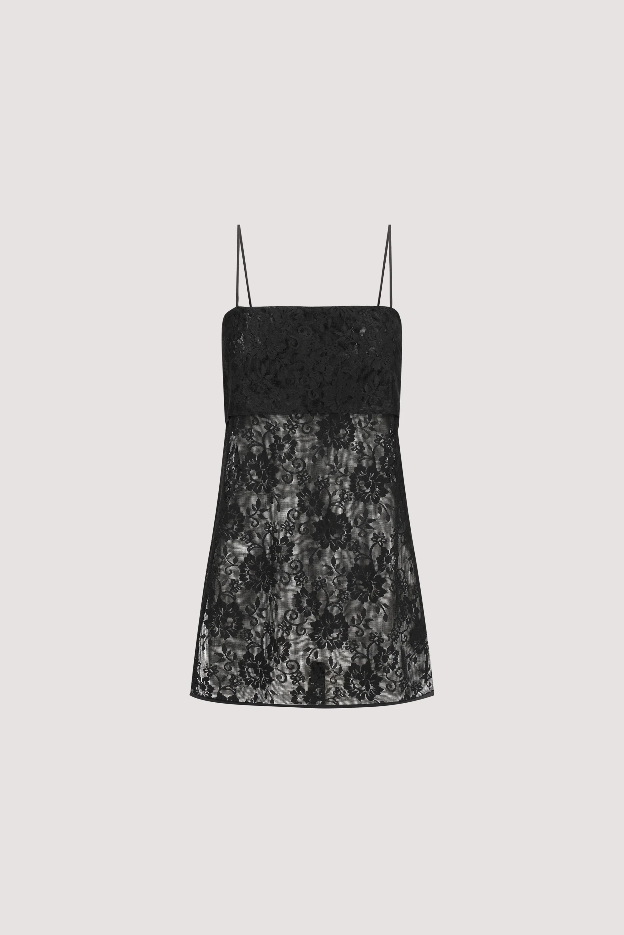 ANYA BLACK LACE WATERFALL TOP - Image 6