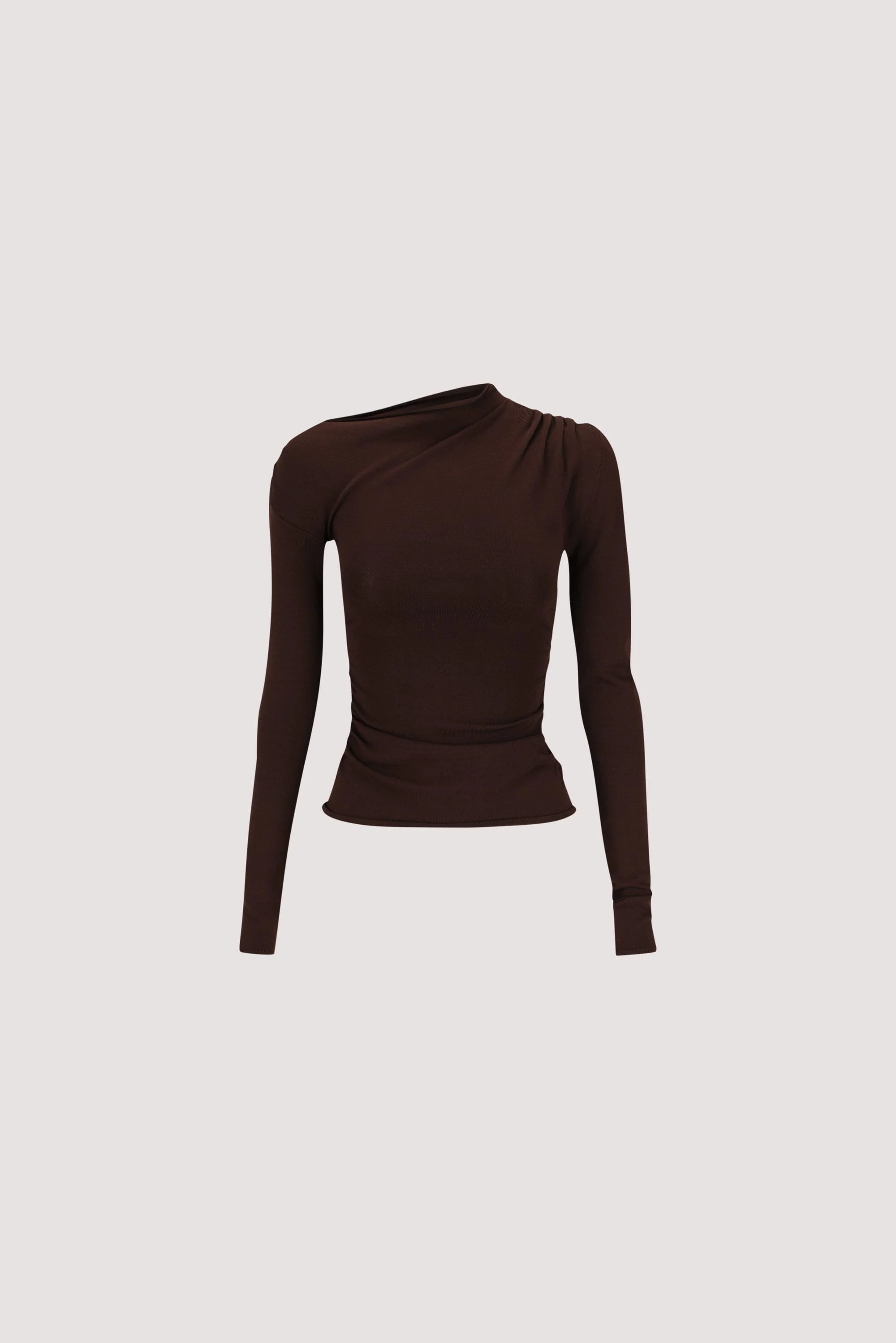 ARIEL CHOC LONG SLEEVE KNIT TOP - Image 6