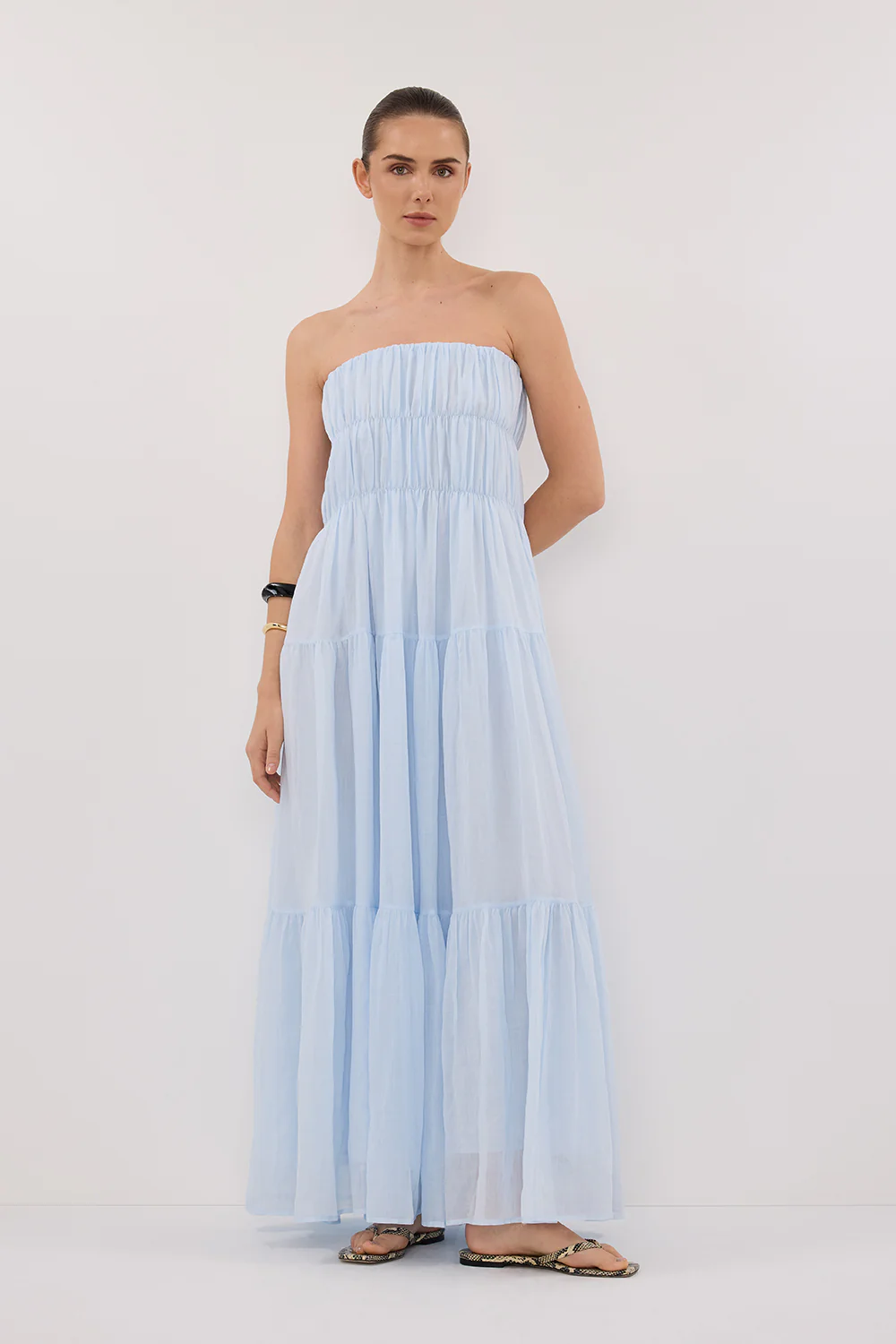 ARTIE CORNFLOWER RAMIE MIDI DRESS