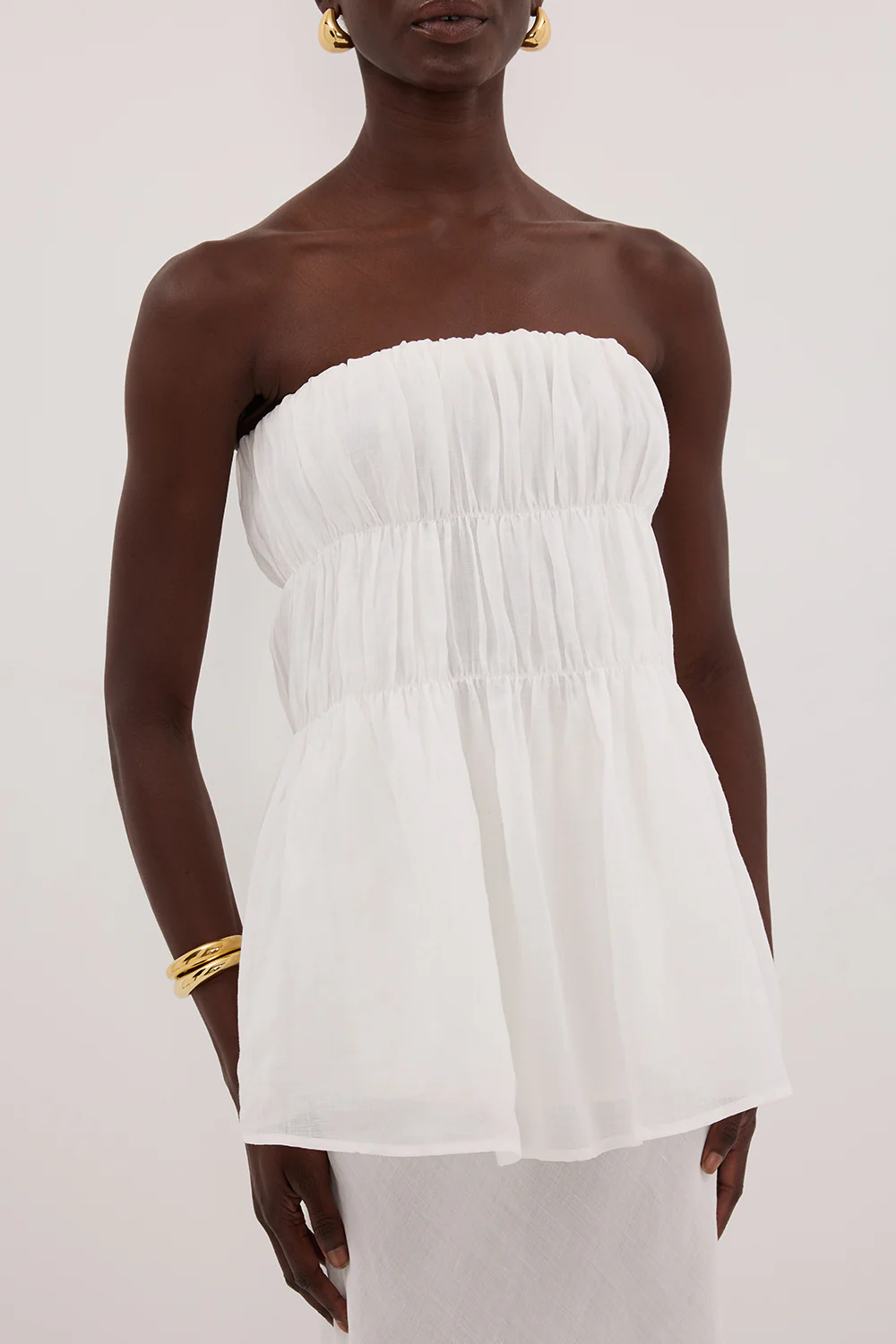 ARTIE WHITE RAMIE STRAPLESS TOP - Image 5