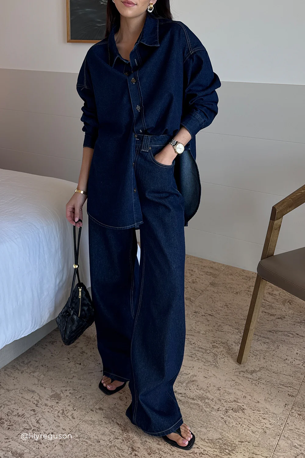 ASHTON INDIGO OVERSIZED DENIM SHIRT