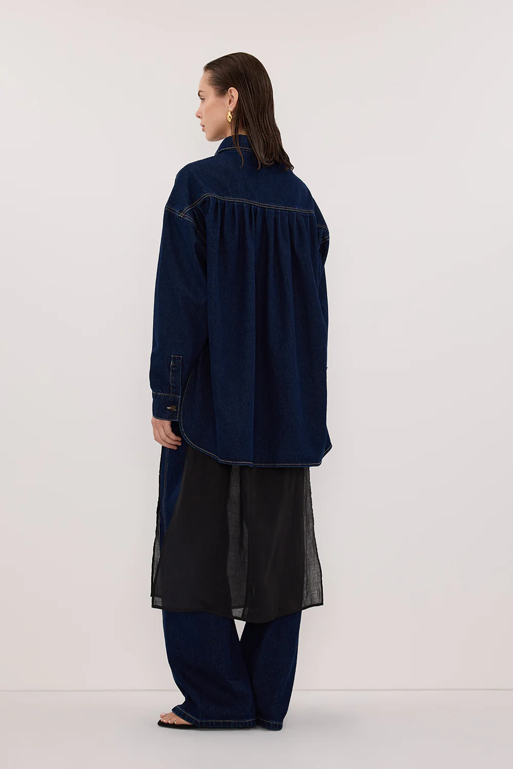 ASHTON INDIGO OVERSIZED DENIM SHIRT - Image 5