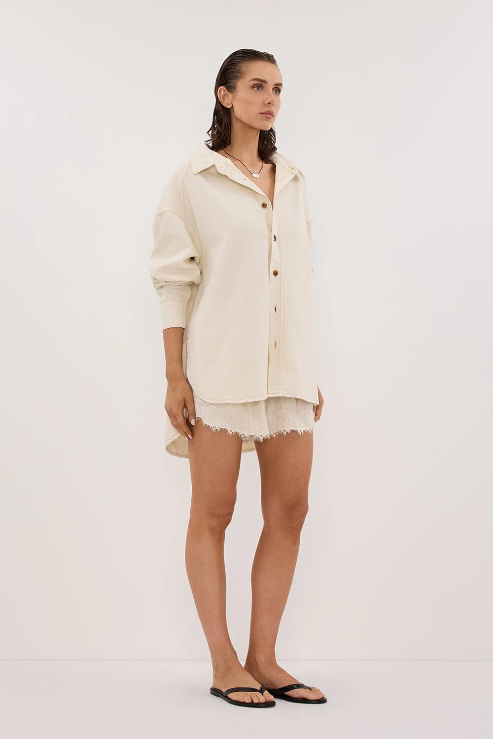 ASHTON NATURAL OVERSIZED DENIM SHIRT - Image 3