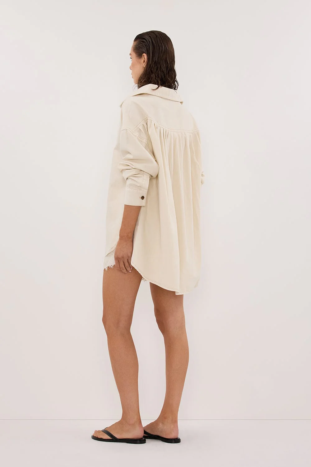 ASHTON NATURAL OVERSIZED DENIM SHIRT - Image 4