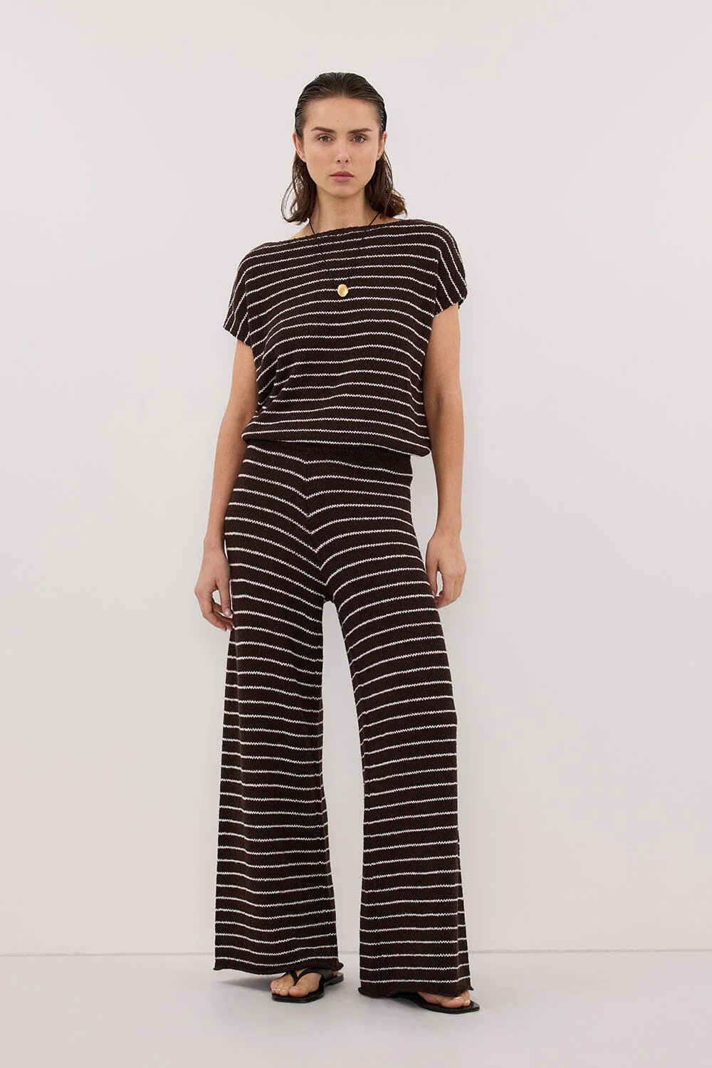 ASPEN CHOC STRIPE KNIT PANT - Image 6