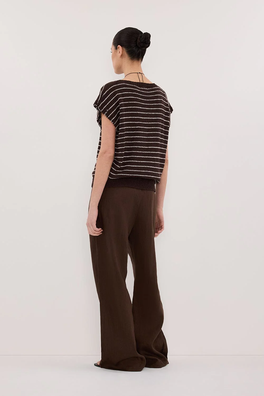 ASPEN CHOC STRIPE KNIT TOP - Image 7