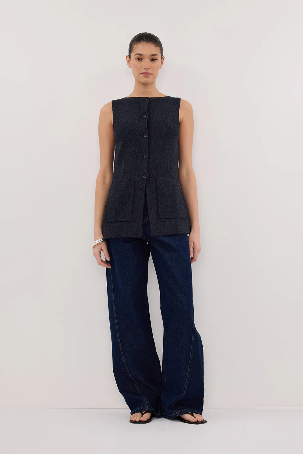 AVA INK LONGINE KNIT VEST