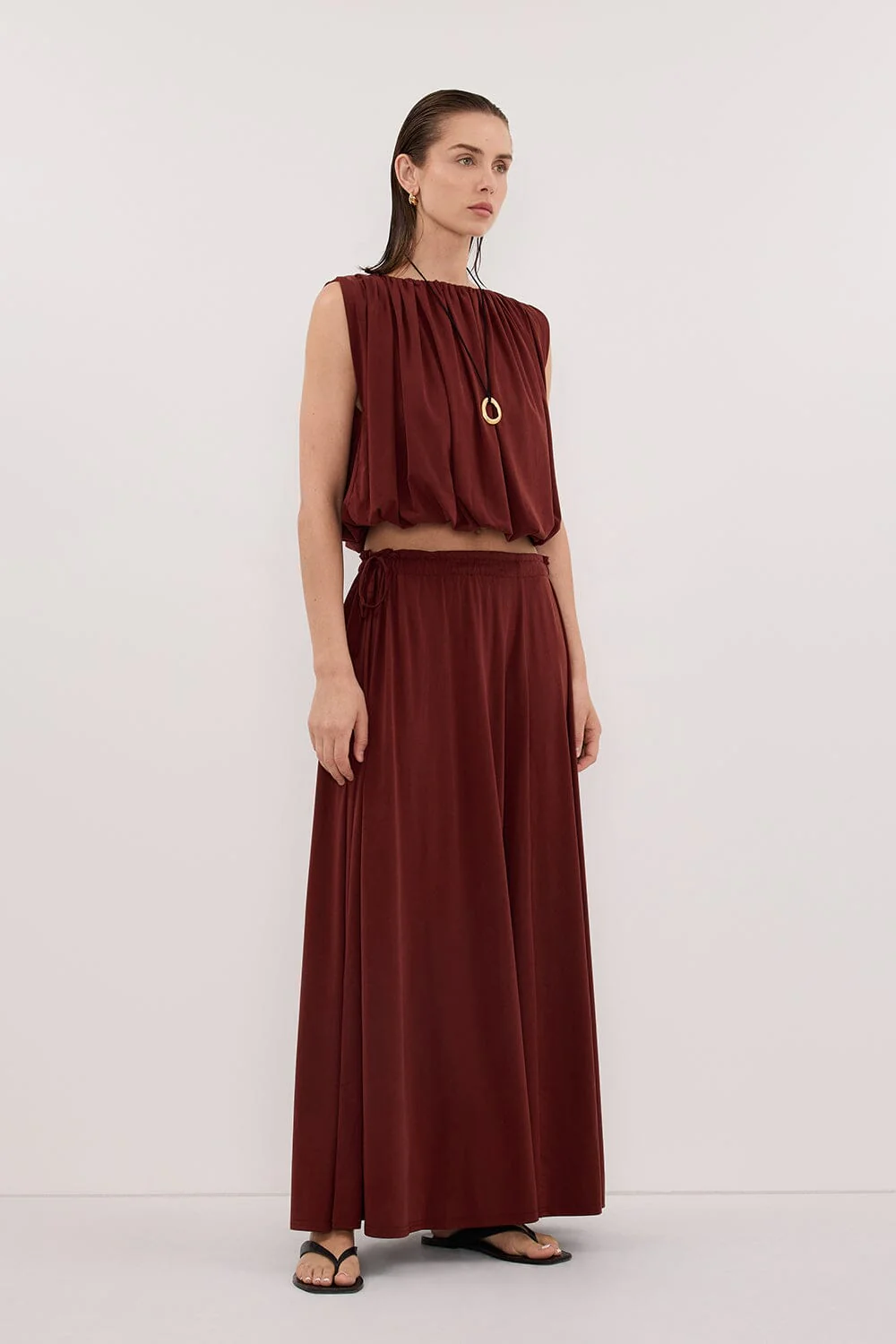AVA SAHARA MODAL BLEND MIDI SKIRT - Image 3
