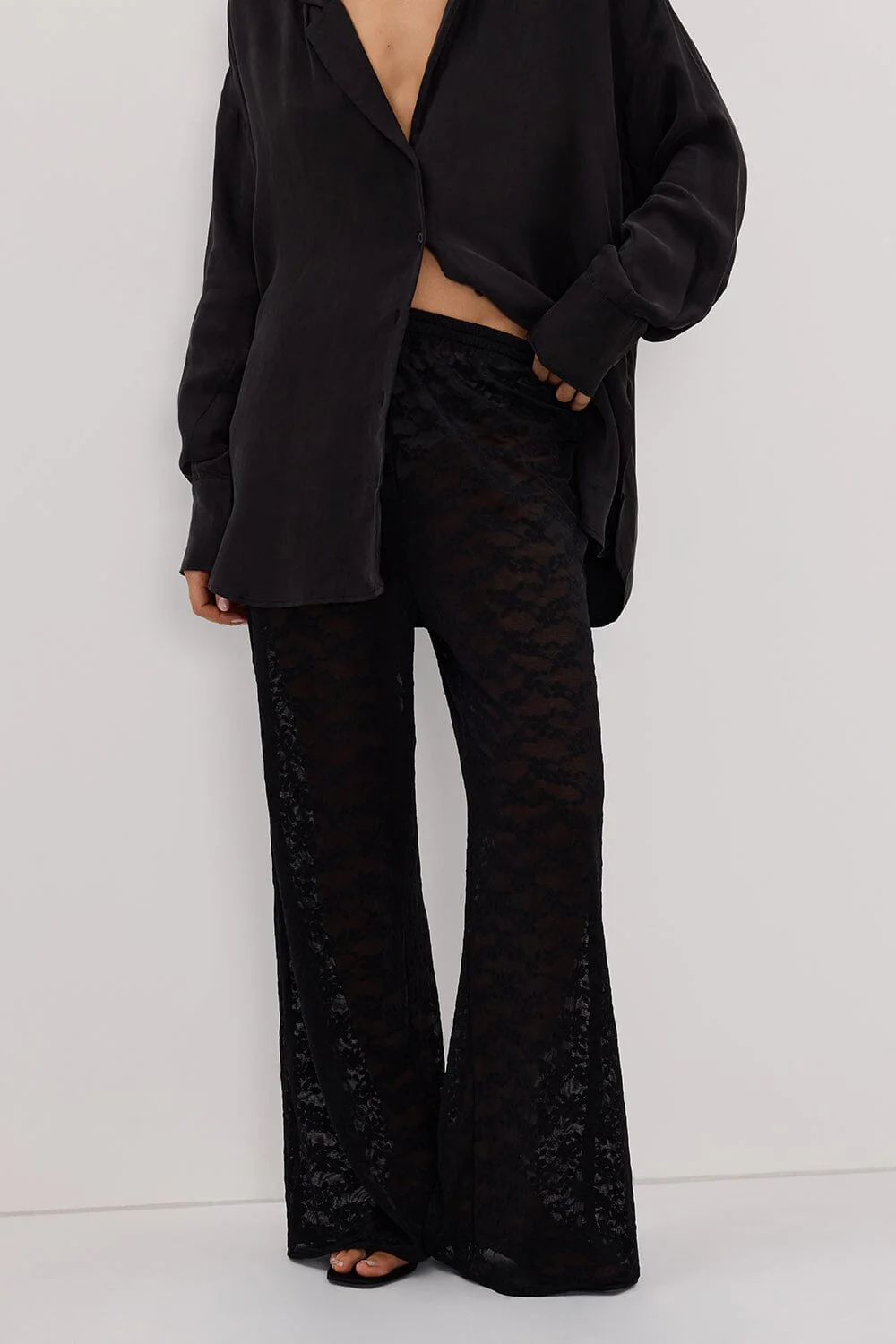 BELLE BLACK LACE PANT - Image 2