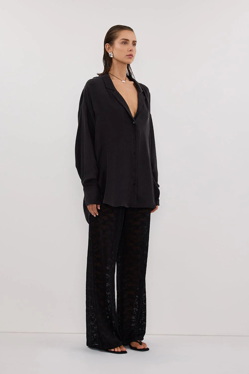 BELLE BLACK LACE PANT - Image 3