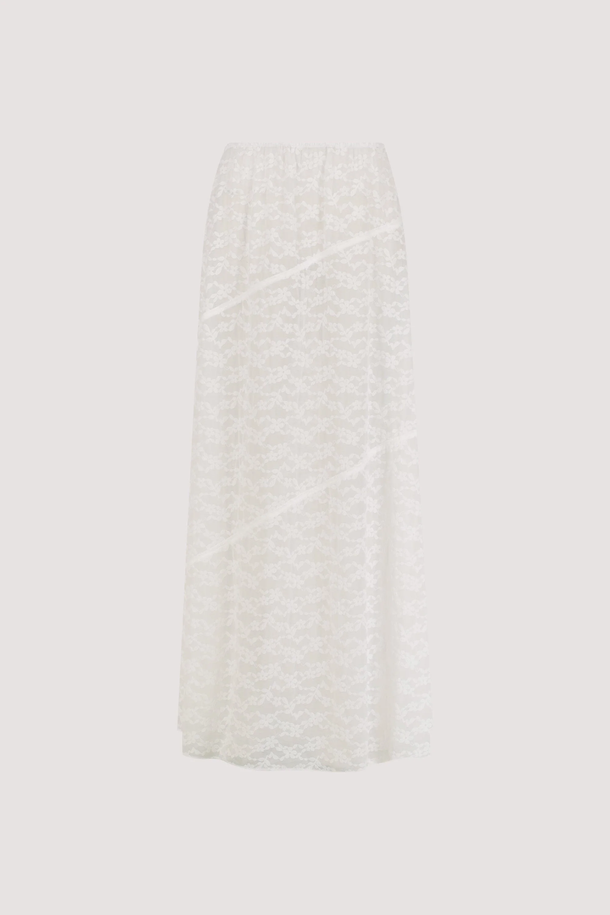 BELLE WHITE LACE MAXI SKIRT - Image 8