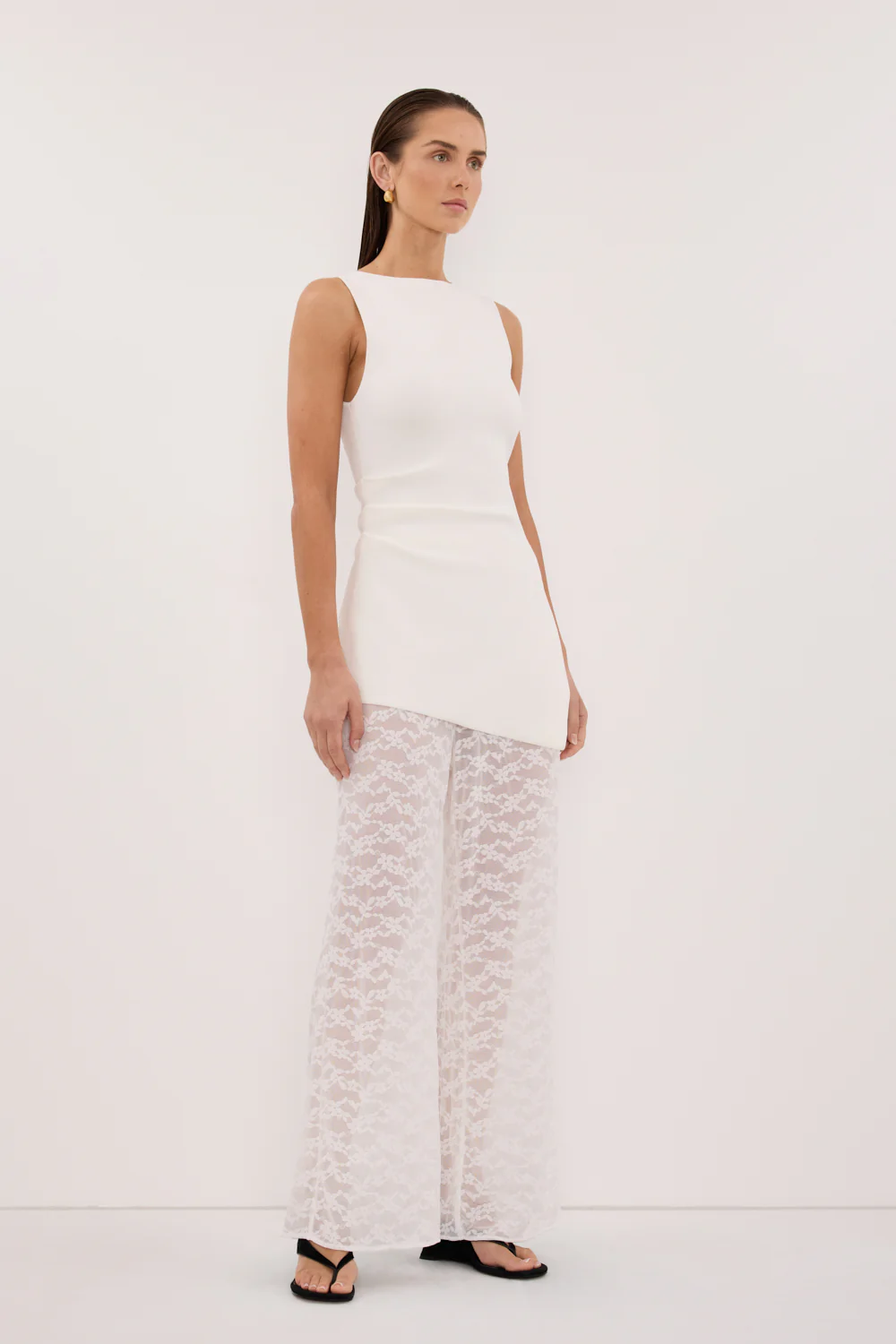 BELLE WHITE LACE PANT - Image 3