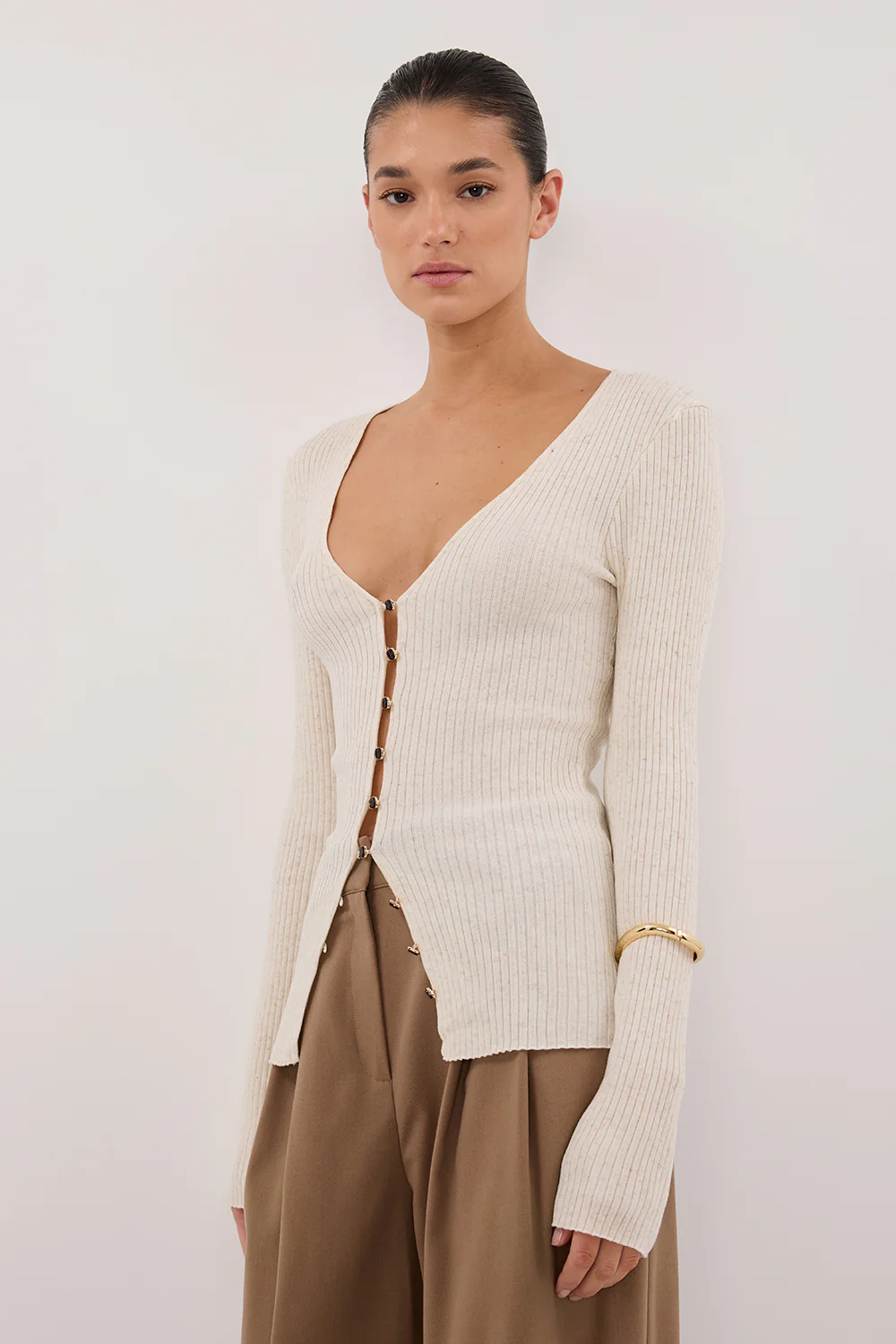 BLAIR NATURAL LONG SLEEVE KNIT TOP - Image 2