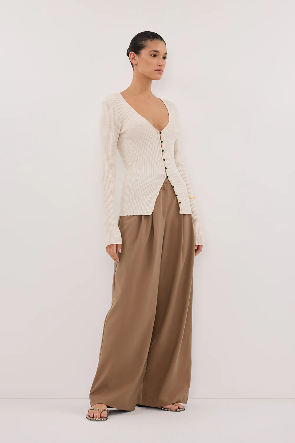 BLAIR NATURAL LONG SLEEVE KNIT TOP - Image 3