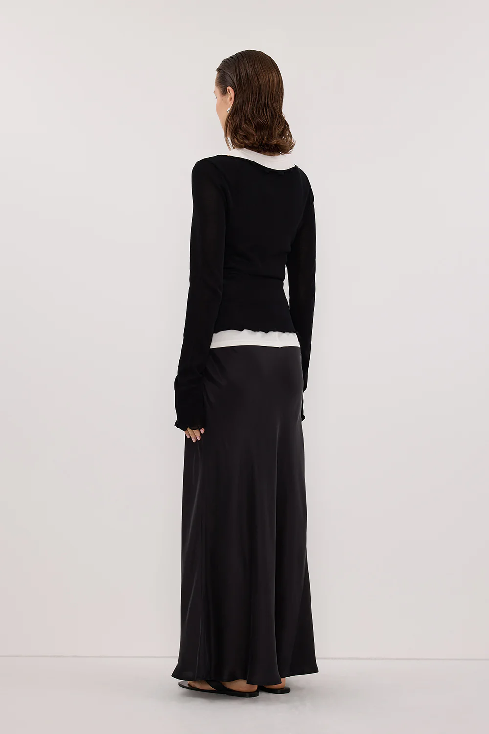 BLAKE BLACK LONG SLEEVE BOAT NECK KNIT TOP - Image 4