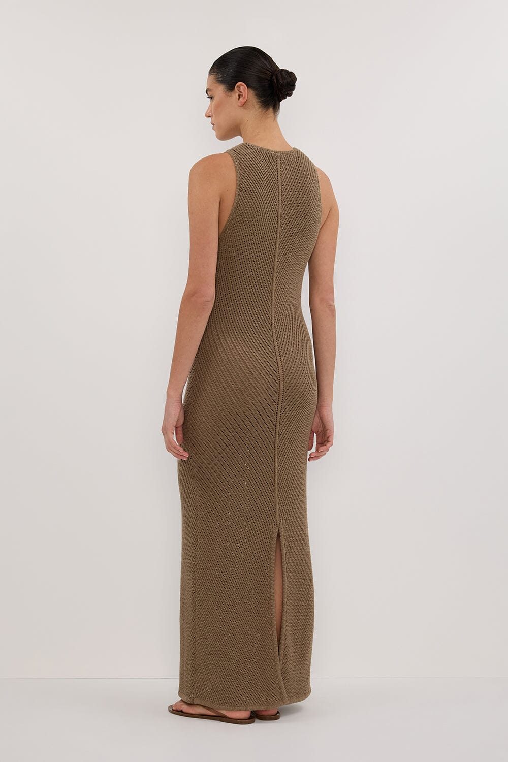 BLOOM OLIVE CROCHET MAXI DRESS - Image 4