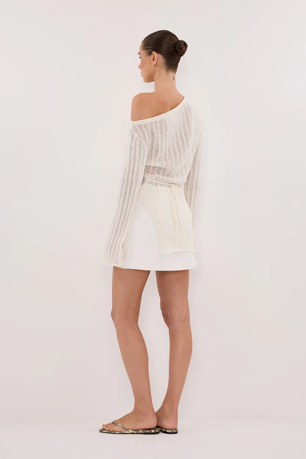 BOWIE IVORY LONG SLEEVE KNIT TOP - Image 4