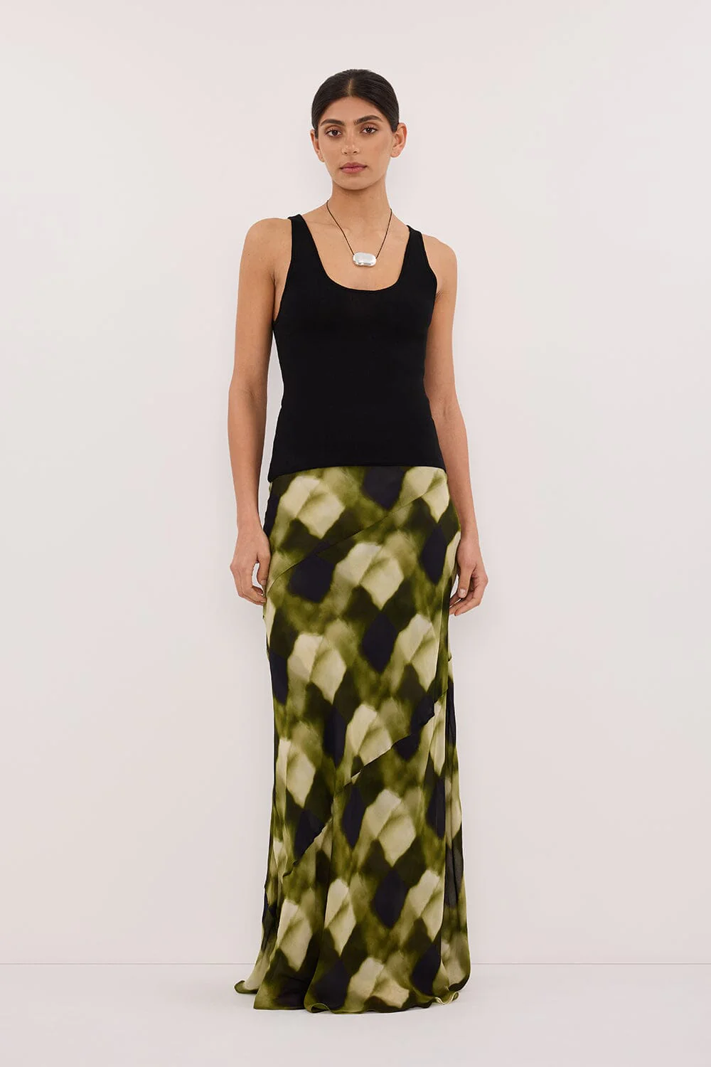 BRONX MOSS MIDI SKIRT