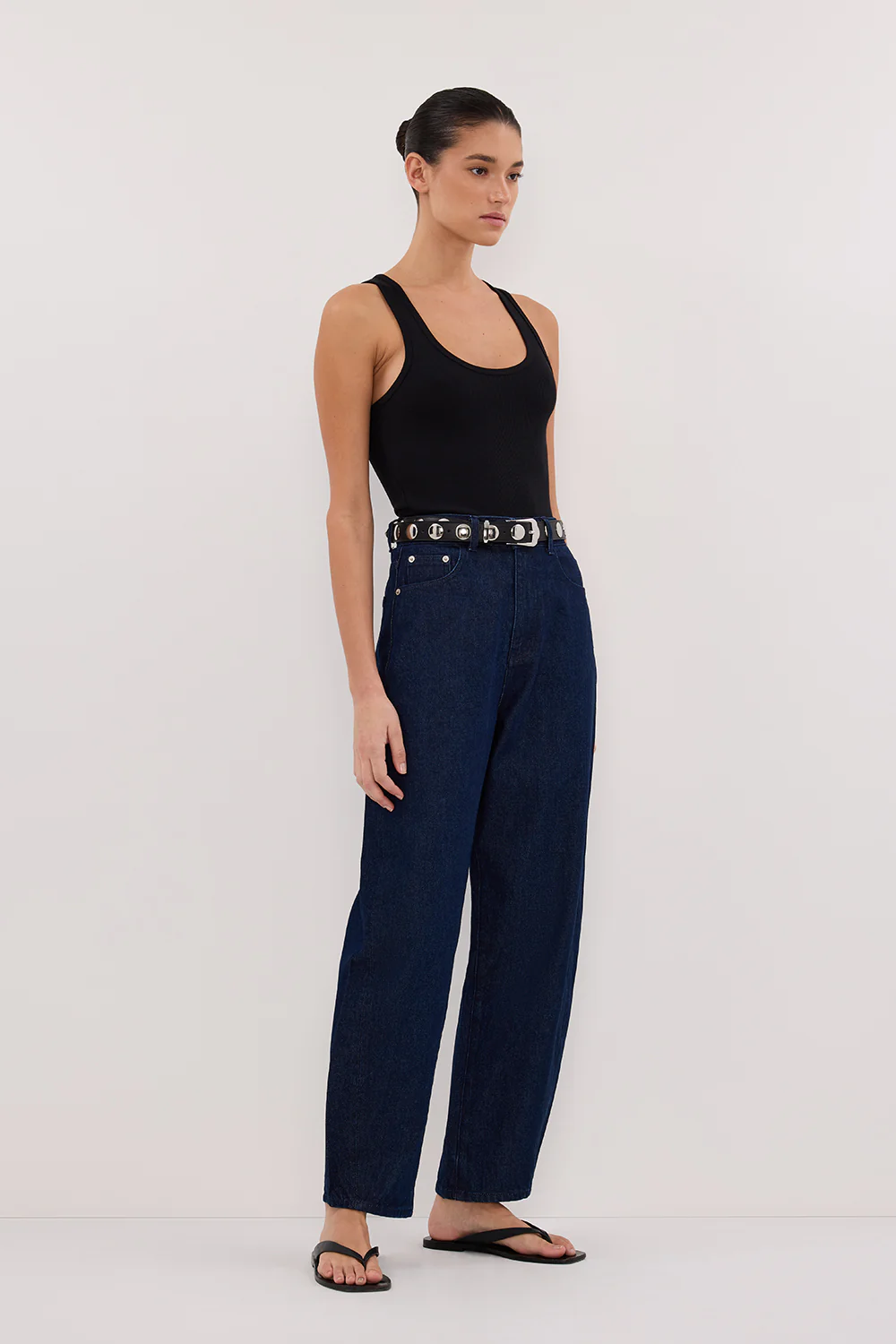 CALEB INDIGO BARREL LEG JEAN - Image 3